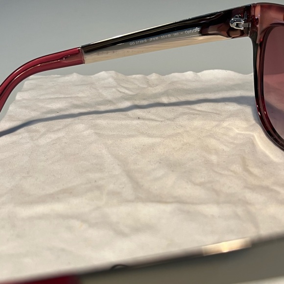 Gucci Flora Pink Cat Eye Sunglasses Gradient Lens,  Cloth, Bag Luxury Designer main image 10